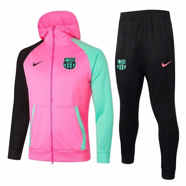 Chaqueta Con Capucha Barcelona 2020-2021 Rosa Verde